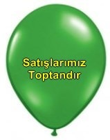 Baskısız 12 inc Metalik Yeşil balon