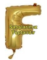 F harfi altın gold folyo balon süper kalite 14 inc 38 cm