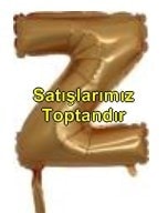 Z harfi altın gold folyo balon süper kalite 14 inc 38 cm